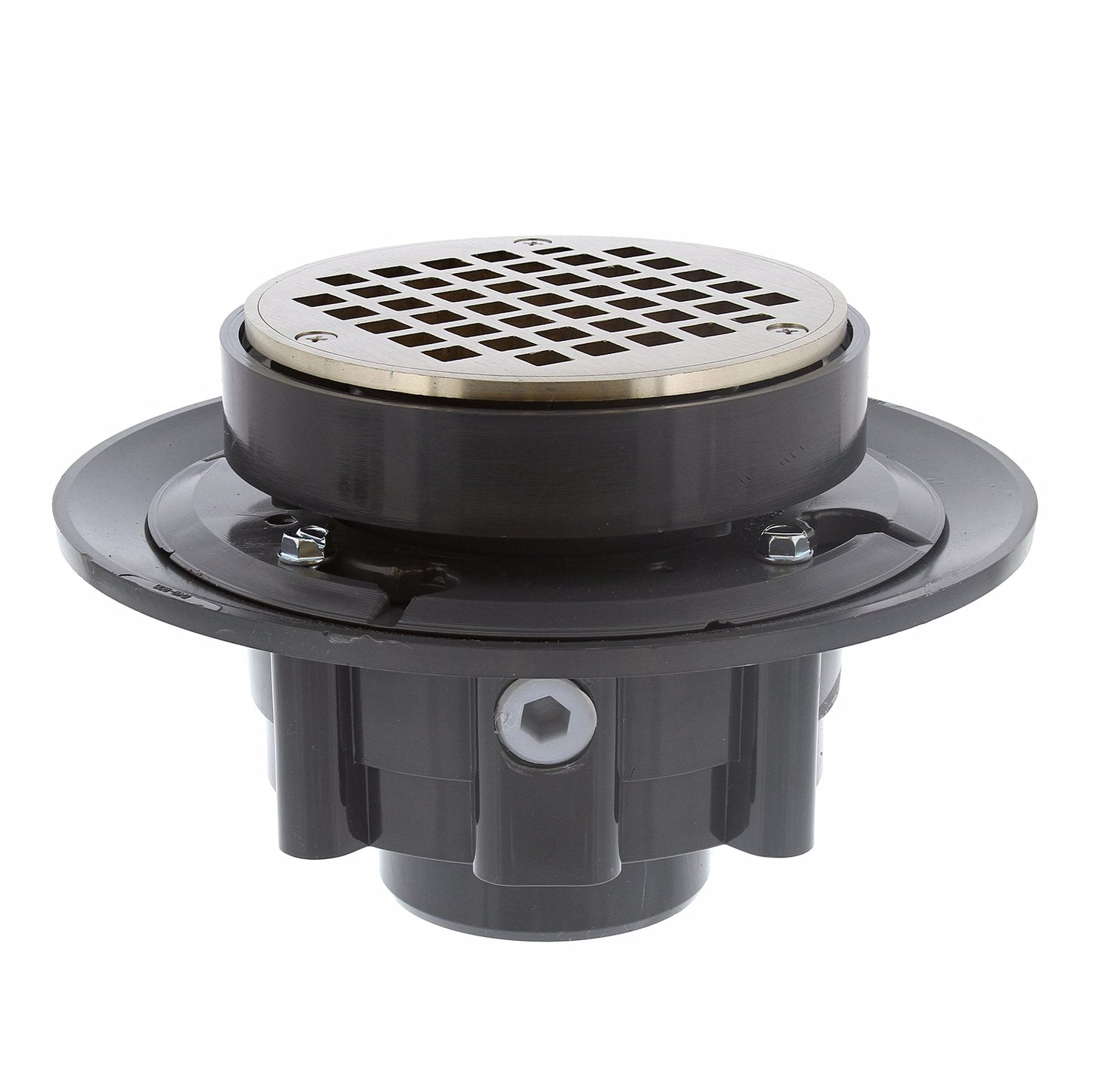 Jones Stephens D49645 2" x 3" LevelBest® Complete Heavy Duty Drain System with 3" Metal Spud and 5" Nickel Bronze Strainer