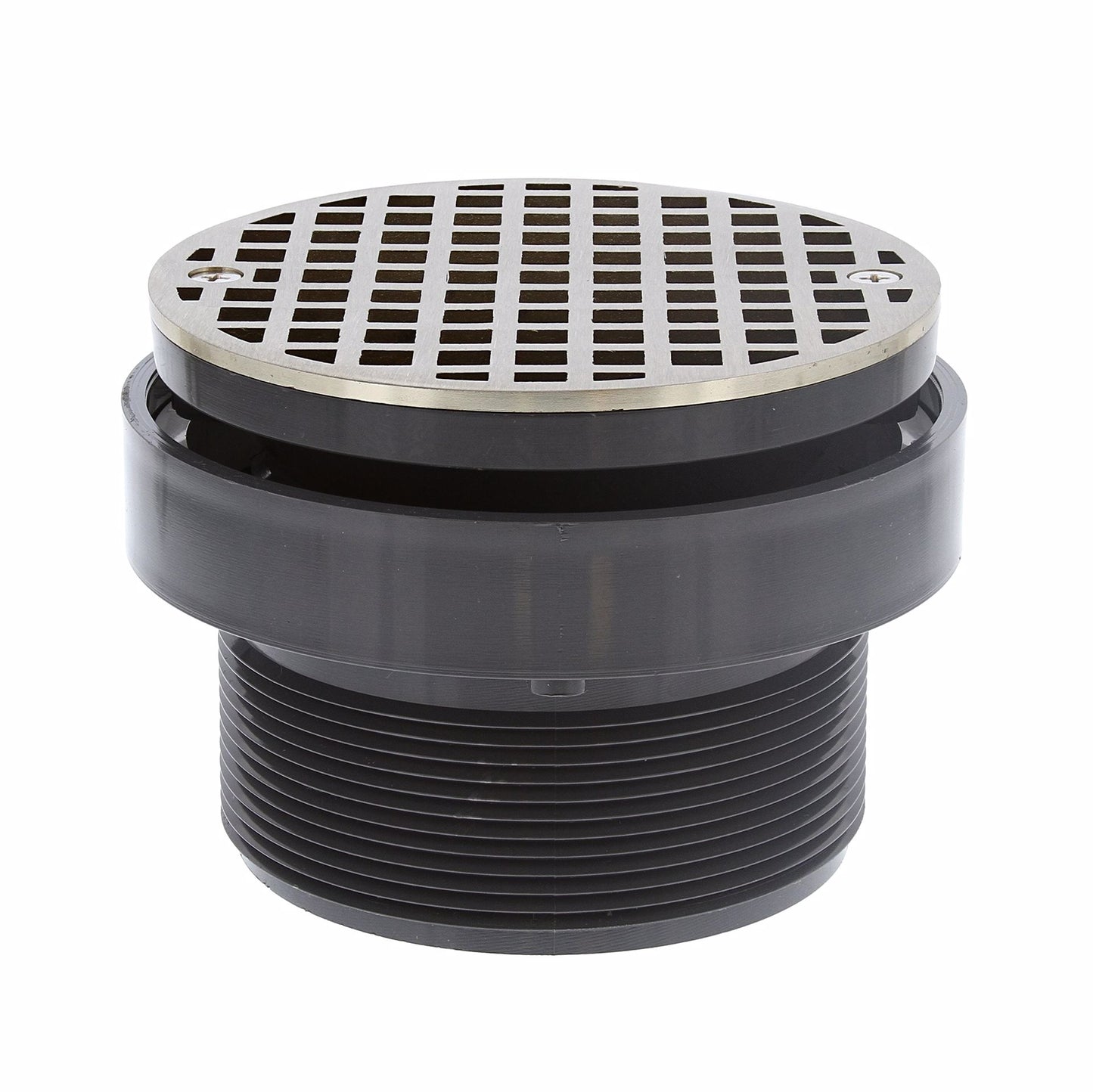 Jones Stephens D49648 3" x 4" LevelBest® Complete Heavy Duty Drain System with 3-1/2" Plastic Spud and 5" Nickel Bronze Strainer