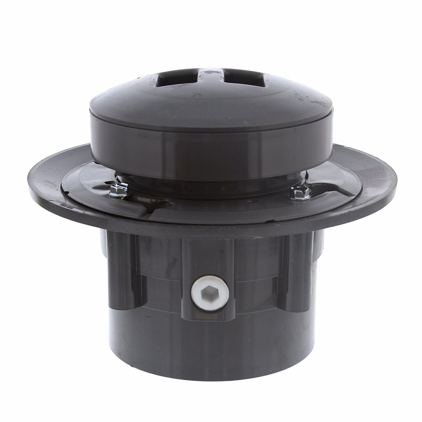 Jones Stephens D49662 2" x 3" LevelBest® Complete Heavy Duty Slab Drain System with 3-1/2" Plastic Spud and 5" Nickel Bronze Strainer
