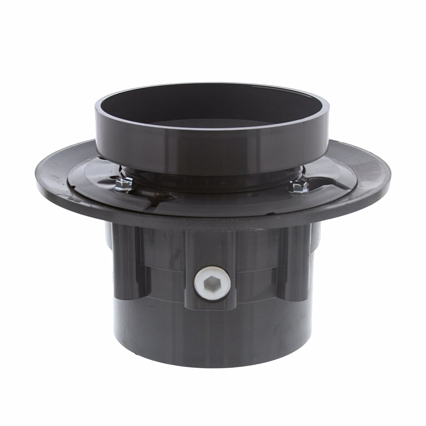 Jones Stephens D49662 2" x 3" LevelBest® Complete Heavy Duty Slab Drain System with 3-1/2" Plastic Spud and 5" Nickel Bronze Strainer