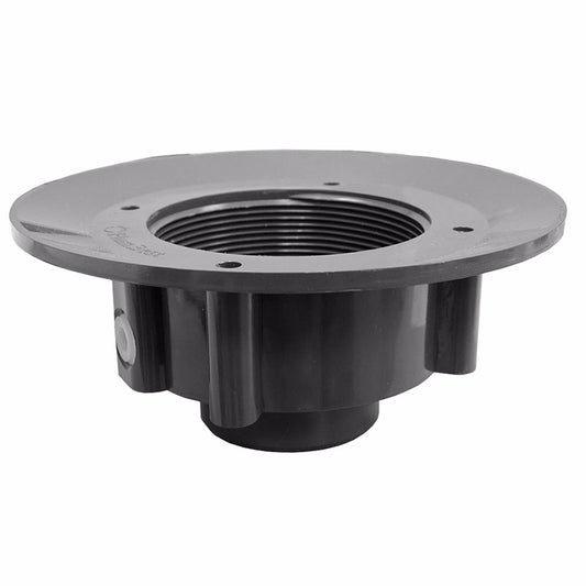 Jones Stephens D49858 4" PVC Slab Drain Base with Clamping Ring and Primer Tap, for 4" Spud
