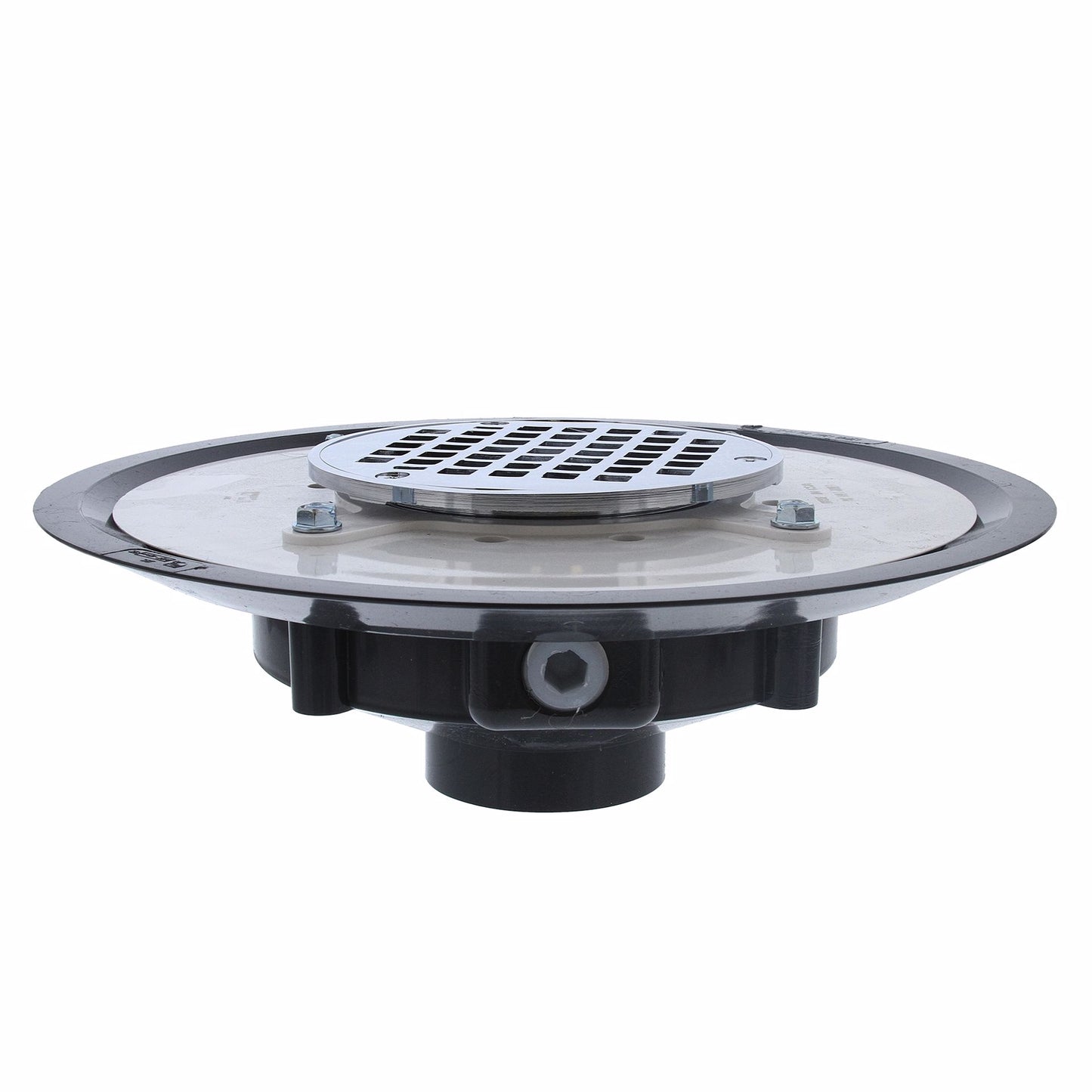 Jones Stephens D50022 2" Heavy Duty PVC Drain Base with 3-1/2" Metal Spud ands 5" Chrome Plated Strainer