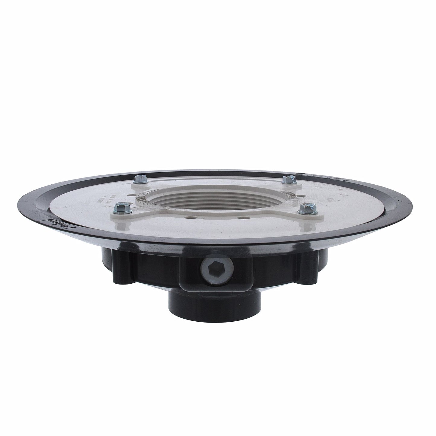 Jones Stephens D50022 2" Heavy Duty PVC Drain Base with 3-1/2" Metal Spud ands 5" Chrome Plated Strainer