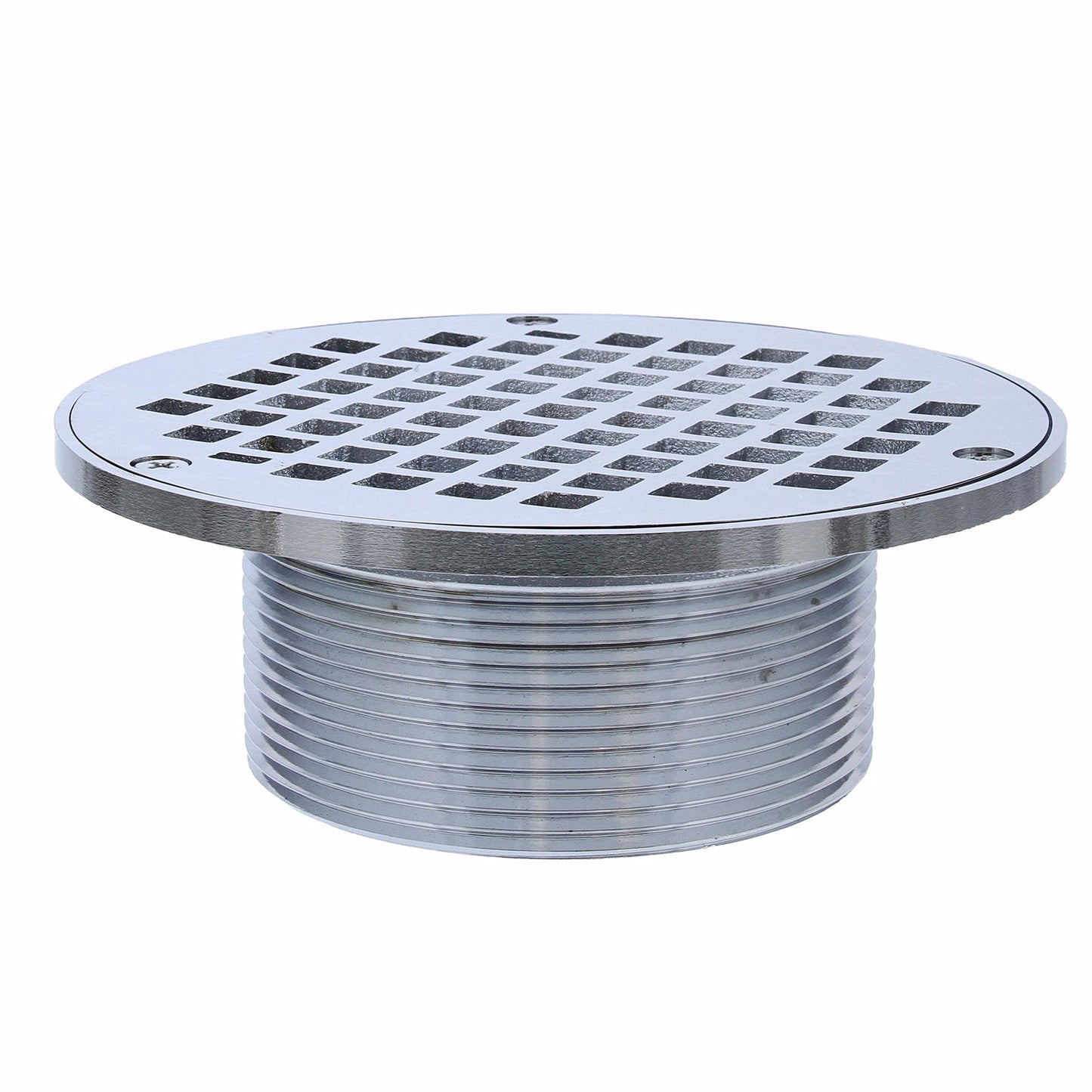 Jones Stephens D50023 2" Heavy Duty PVC Drain Base with 3-1/2" Metal Spud and 6" Chrome Plated Strainer