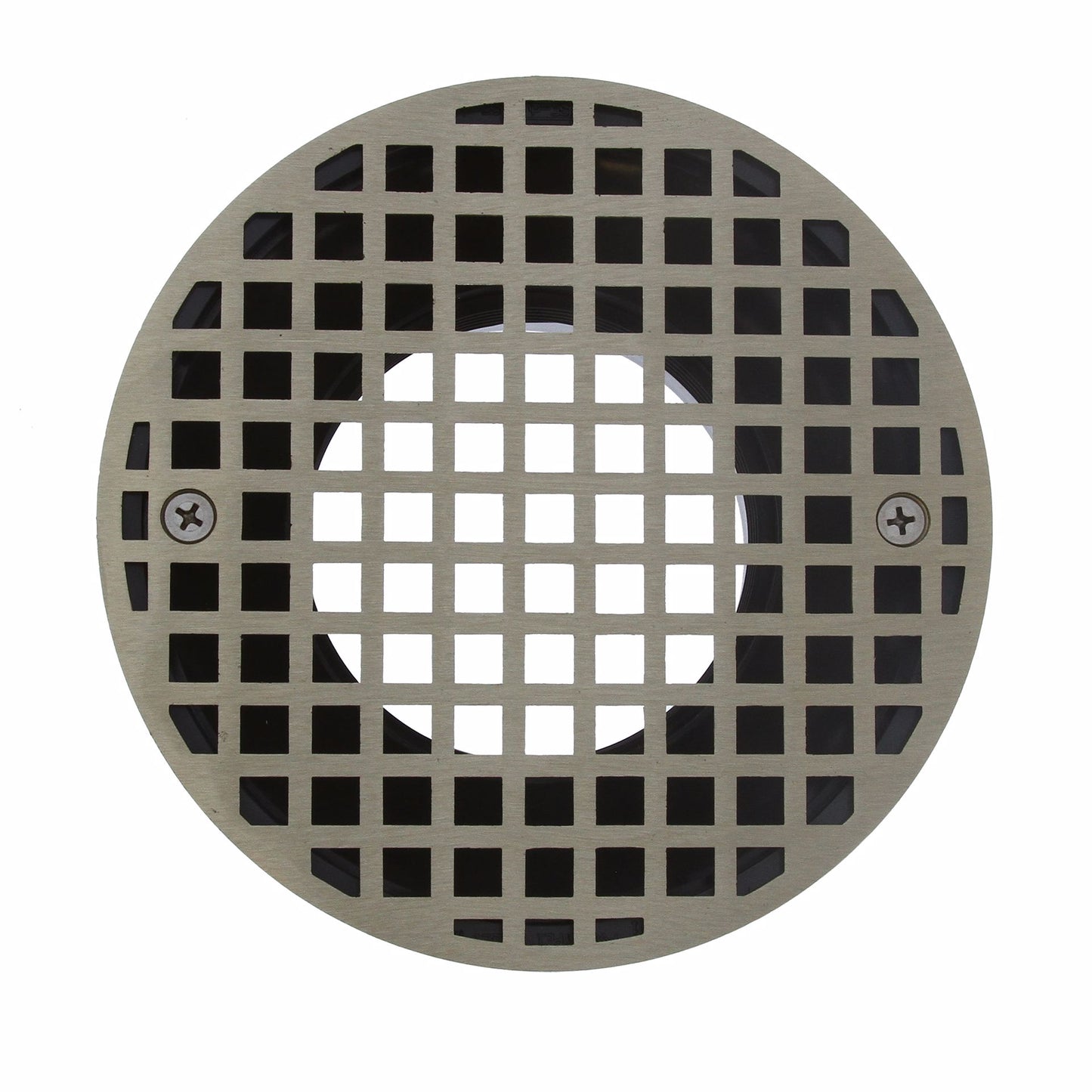 Jones Stephens D50047 2" Heavy Duty PVC Drain Base with 3-1/2" Plastic Spud and 6" Nickel Bronze Strainer