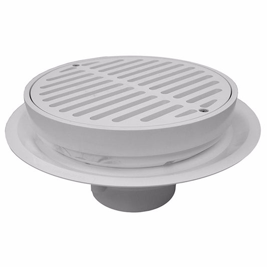 Jones Stephens D50179 3" Heavy Duty Traffic PVC Floor Drain with Full Plastic Grate and Ring
