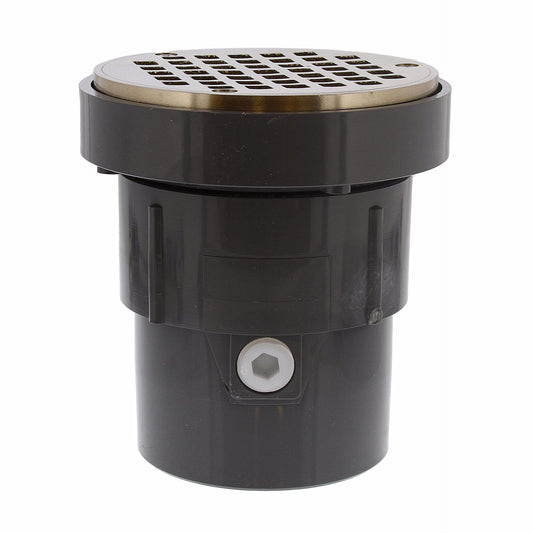Jones Stephens D50461 3" x 4" LevelBest® Complete Pipe Fit Drain System with 3" Metal Spud and 5" Nickel Bronze Strainer