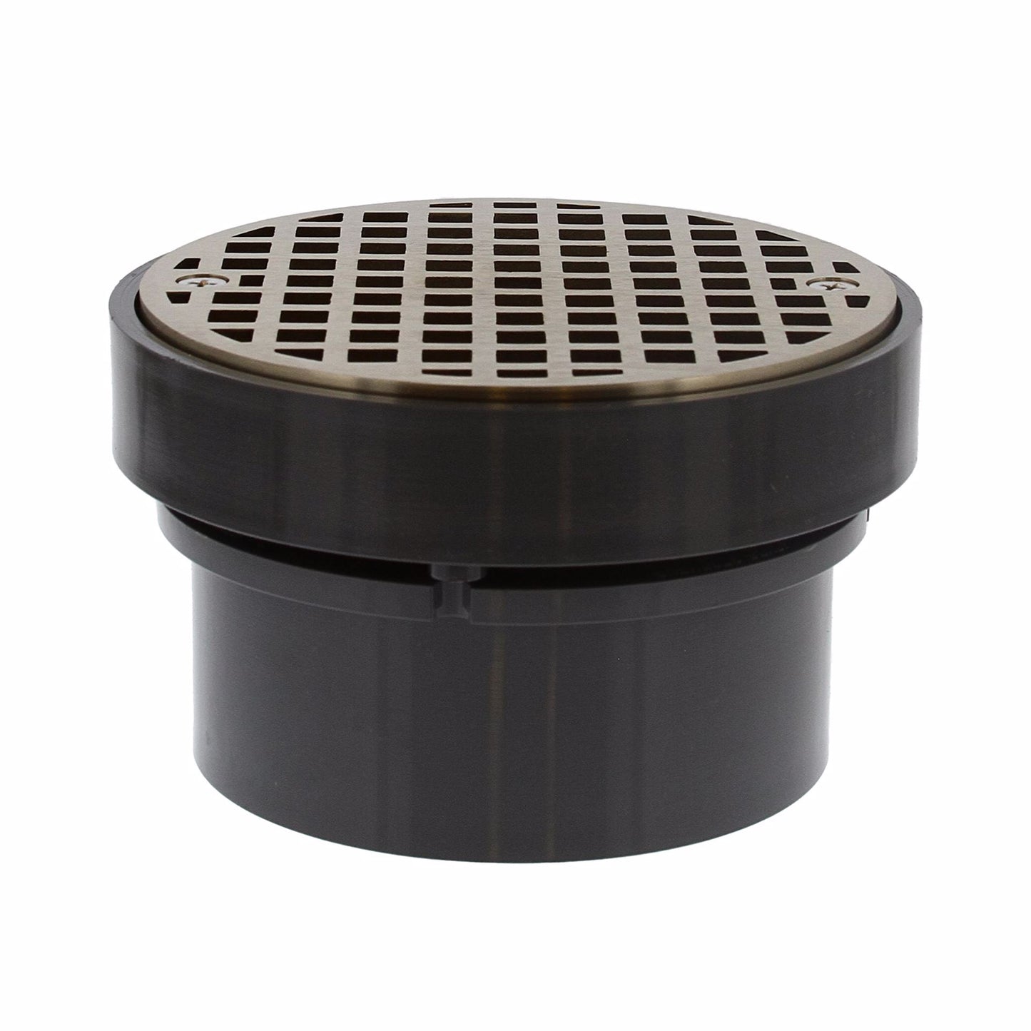 Jones Stephens D50462 4" LevelBest® Complete Hub Fit Drain System with 3" Plastic Spud and 5" Nickel Bronze Strainer