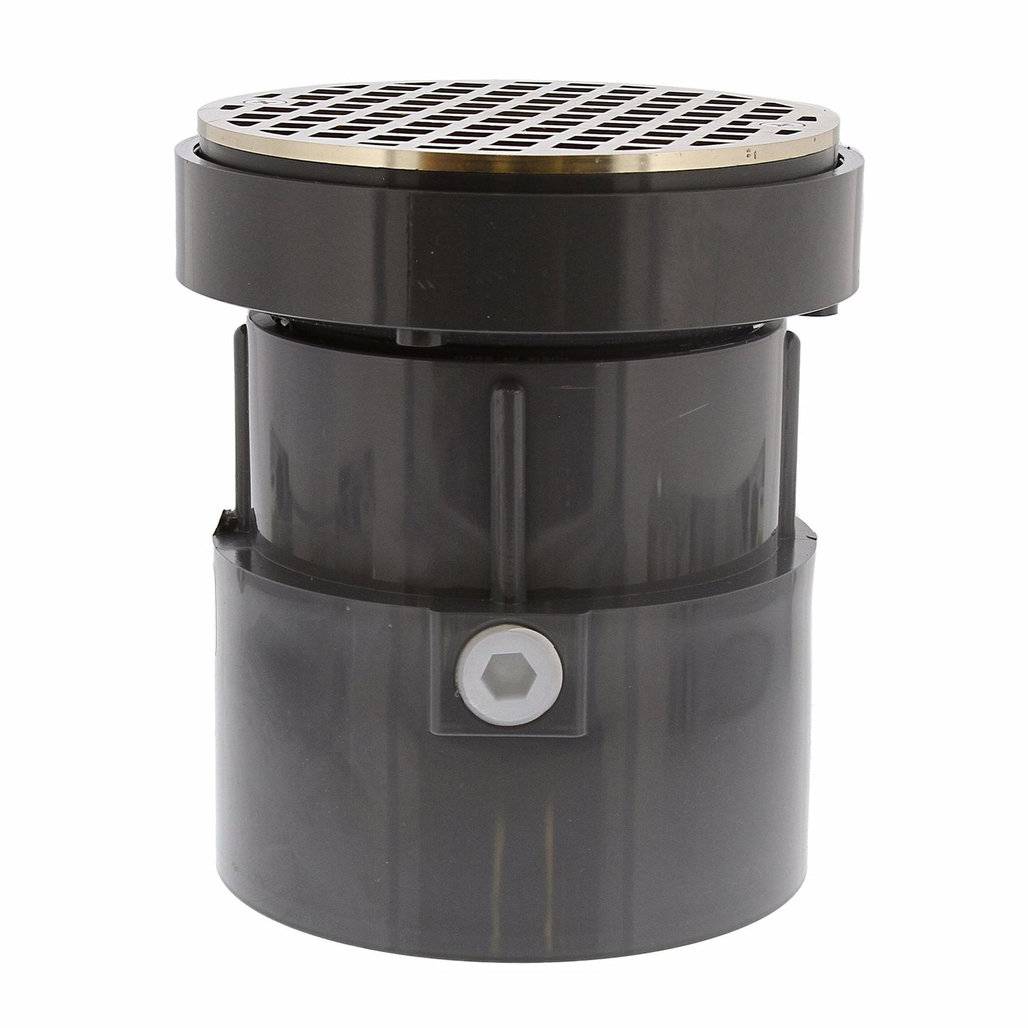 Jones Stephens D50464 4" LevelBest® Complete Pipe Fit Drain System with 3" Plastic Spud and 5" Nickel Bronze Strainer