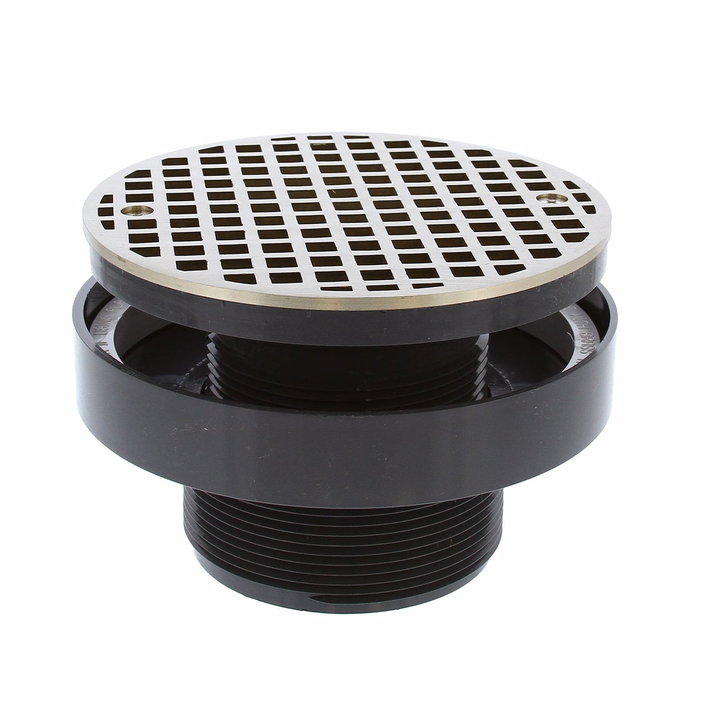 Jones Stephens D50480 4" LevelBest® Complete Pipe Fit Cleanout System with 3-1/2" Plastic Spud and 6" Nickel Bronze Cover