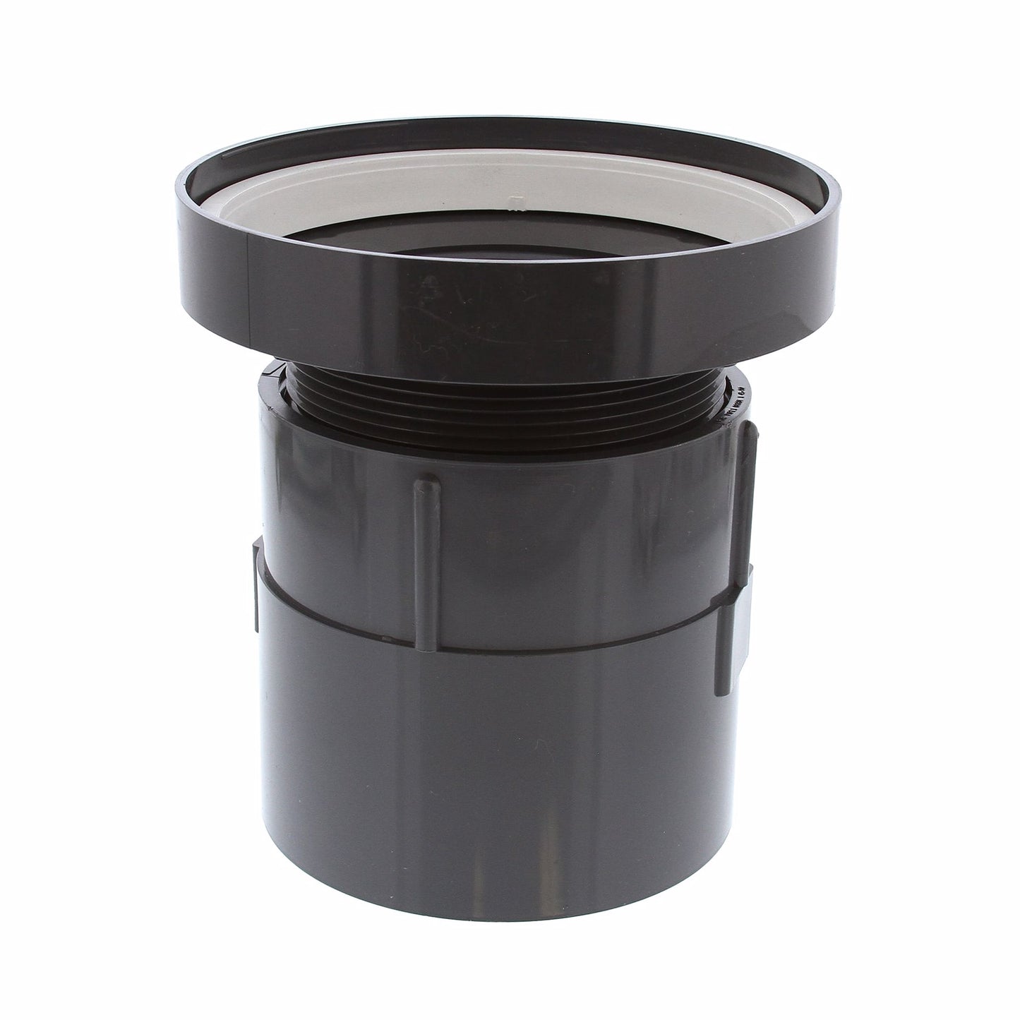 Jones Stephens D50480 4" LevelBest® Complete Pipe Fit Cleanout System with 3-1/2" Plastic Spud and 6" Nickel Bronze Cover