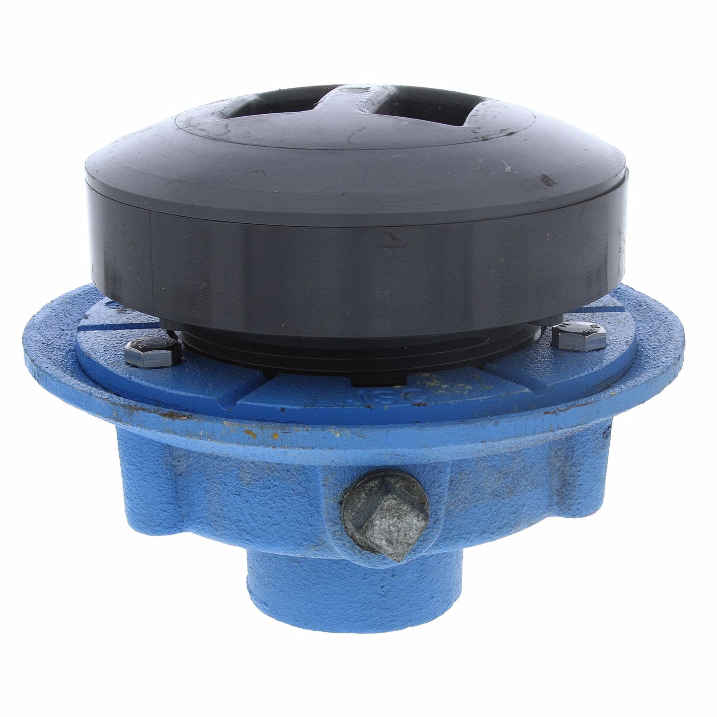 Jones Stephens D50485 2" LevelBest® Complete No Hub Cast Iron Cleanout System with 3” Plastic Spud and 5" Nickel Bronze Cover