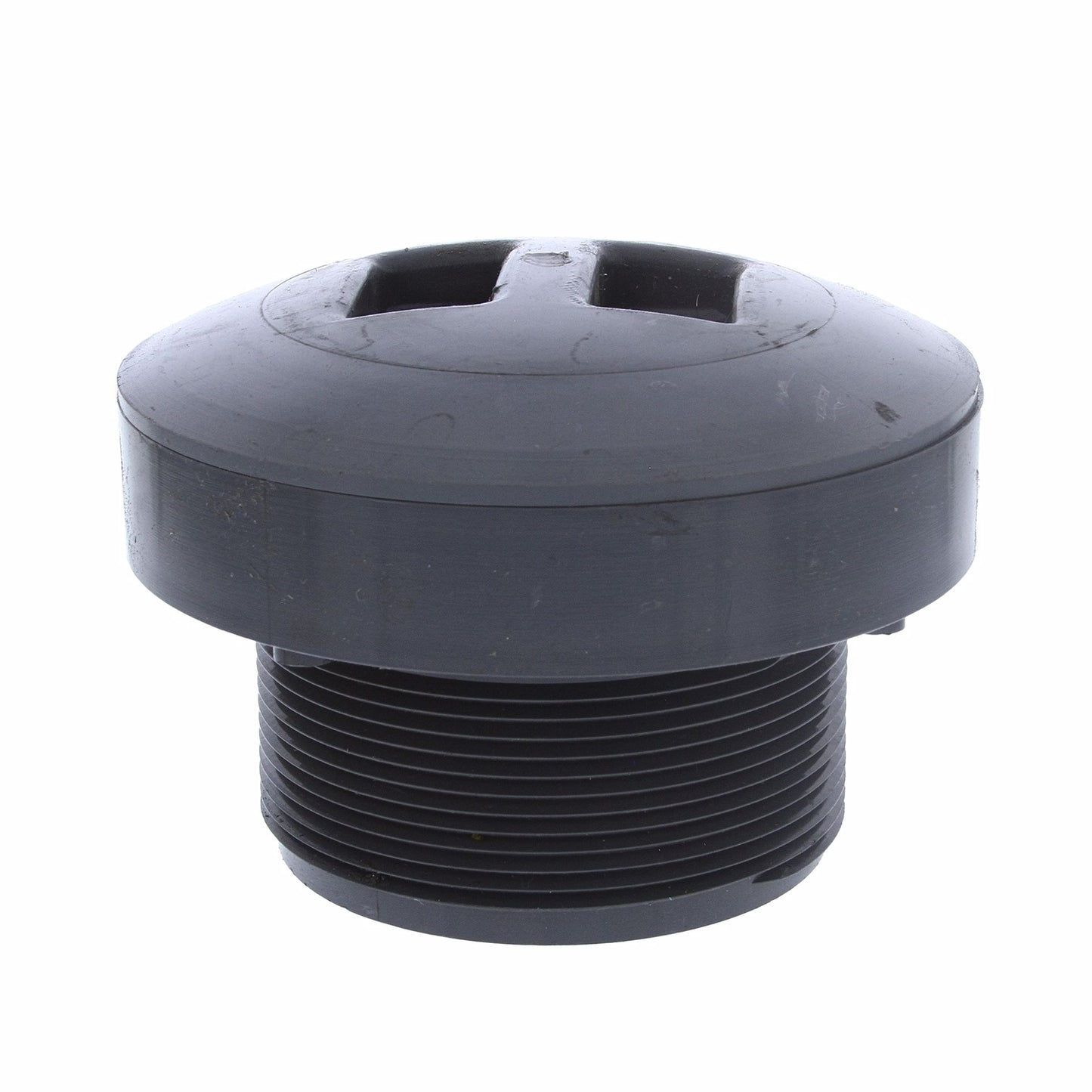 Jones Stephens D50485 2" LevelBest® Complete No Hub Cast Iron Cleanout System with 3” Plastic Spud and 5" Nickel Bronze Cover