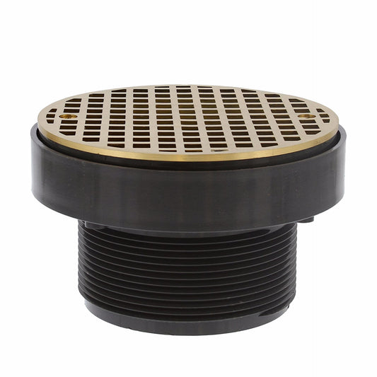 Jones Stephens D50522 3-1/2" LevelBest® Adapter with 3" Plastic Spud and 5" Nickel Bronze Strainer