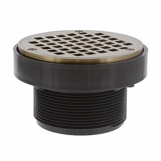 Jones Stephens D50523 3-1/2" LevelBest® Adapter with 3" Metal Spud and 5" Nickel Bronze Strainer