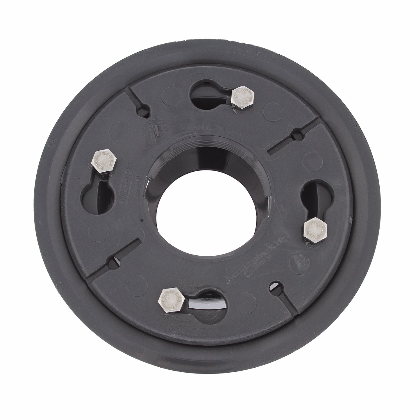Jones Stephens D50900 2” x 3” Gray PVC Shower Drain Body with PVC Clamp Ring