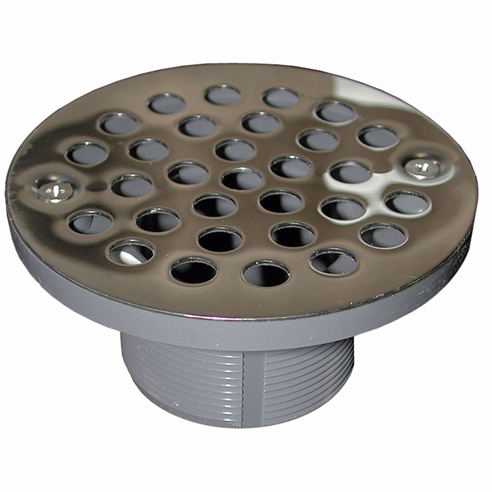 Jones Stephens D50980 2" PVC IPS Plastic Spud with 4" Stainless Steel Round Strainer
