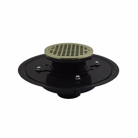 Jones Stephens D51048 3" Heavy Duty ABS Drain Base with 3-1/2" Plastic Spud and 6" Nickel Bronze Strainer