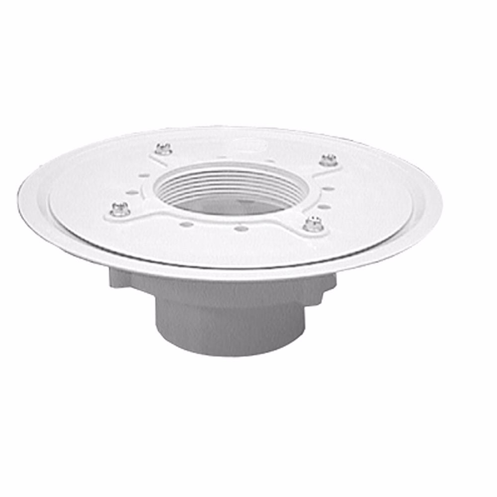 Jones Stephens D52217 6" PVC Heavy Duty Drain Base with Primer Tap, for 4" Spud