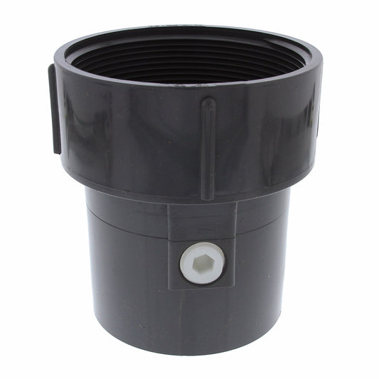 Jones Stephens D52391 3” x 4” Gray PVC Pipe Fit Base with 4” Thread