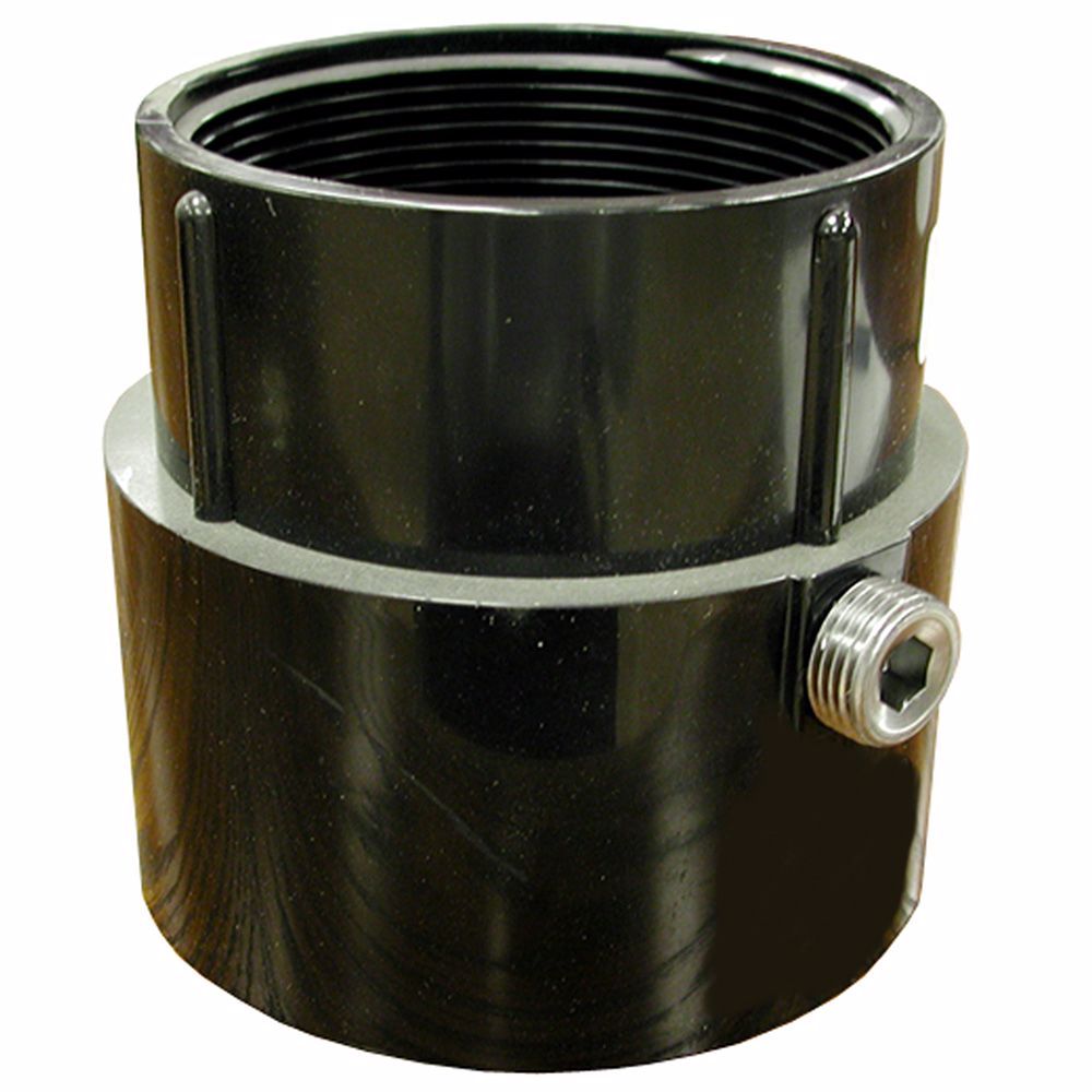 Jones Stephens D52463 4" ABS Pipe Fit Drain Base with Primer Tap, for 4" Spud
