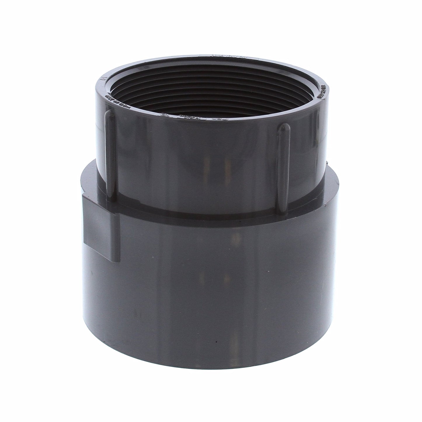 Jones Stephens D53090 4" PVC Over Pipe Fit Drain Base with 3-1/2" Plastic Spud and 6" Nickel Bronze Strainer with Ring