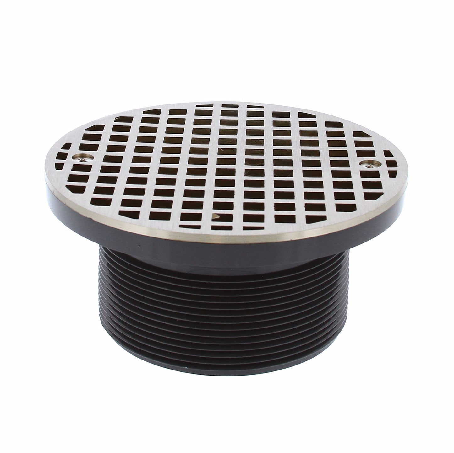 Jones Stephens D56408 4" IPS PVC Spud with 6" Nickel Bronze Strainer