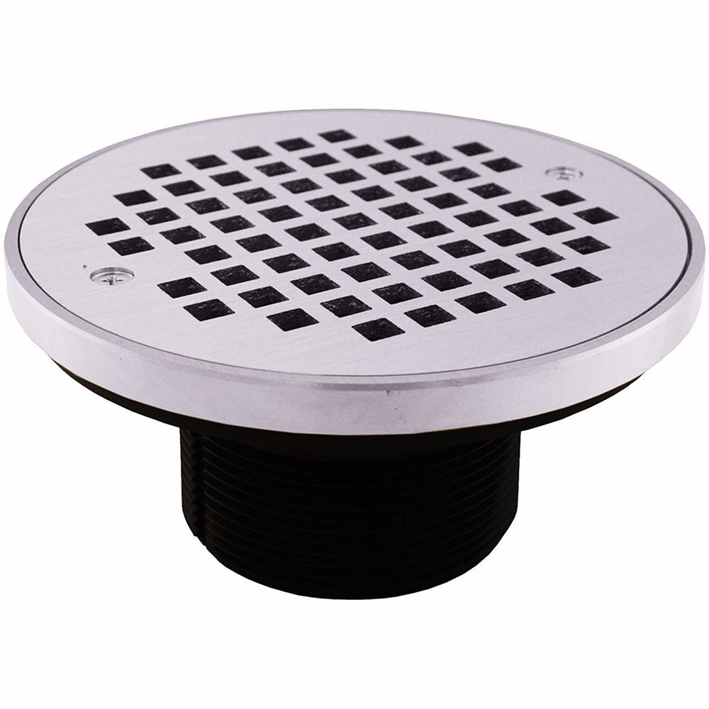 Jones Stephens D57210 3" IPS ABS Spud with 6" Chrome Plated Strainer with Ring