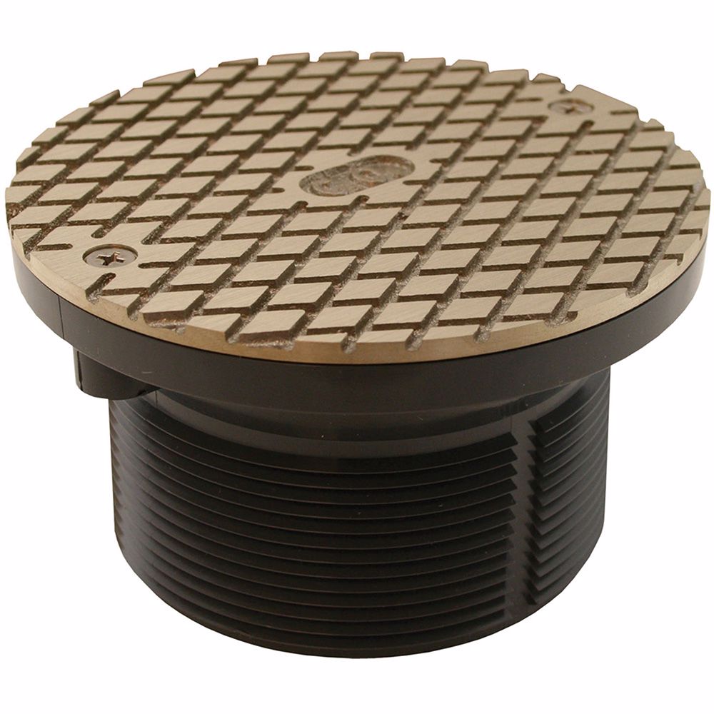 Jones Stephens D59945 3-1/2" PVC Cleanout Spud with 5" Nickel Bronze Cover