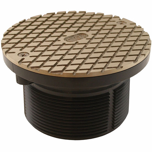 Jones Stephens D59945 3-1/2" PVC Cleanout Spud with 5" Nickel Bronze Cover