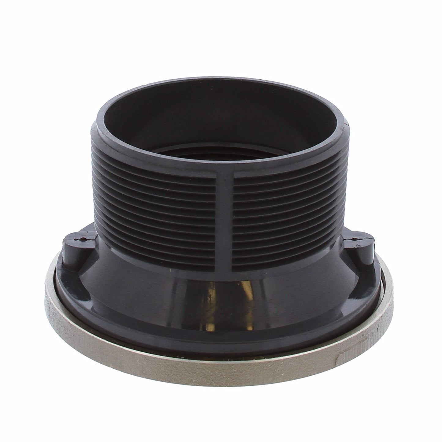 Jones Stephens D59946 3-1/2" PVC Cleanout Spud with 5" Nickel Bronze Cover with Ring