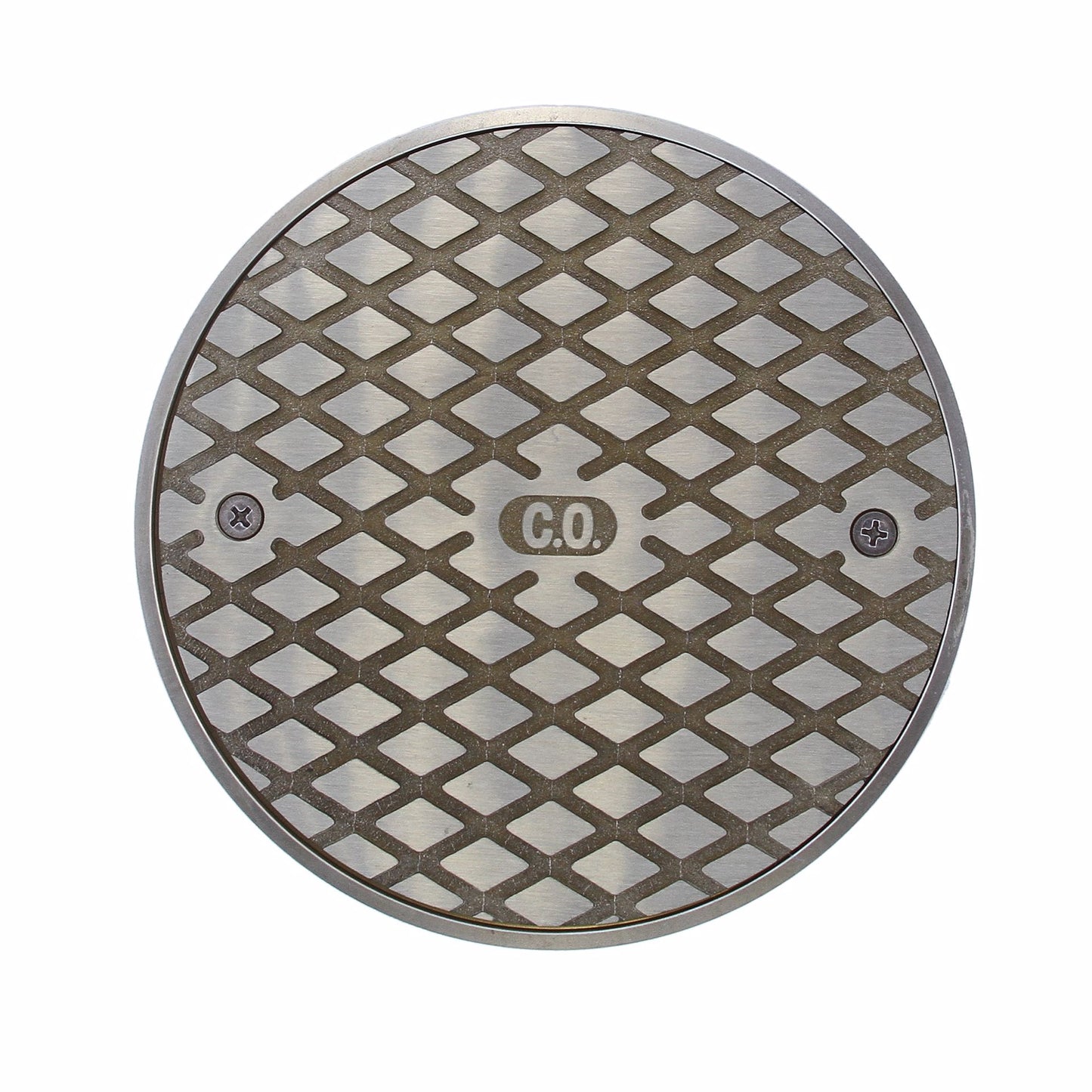 Jones Stephens D59946 3-1/2" PVC Cleanout Spud with 5" Nickel Bronze Cover with Ring