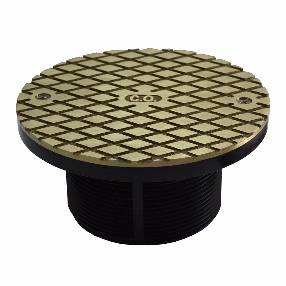 Jones Stephens D59949 3-1/2" ABS Cleanout Spud with 5" Nickel Bronze Cover