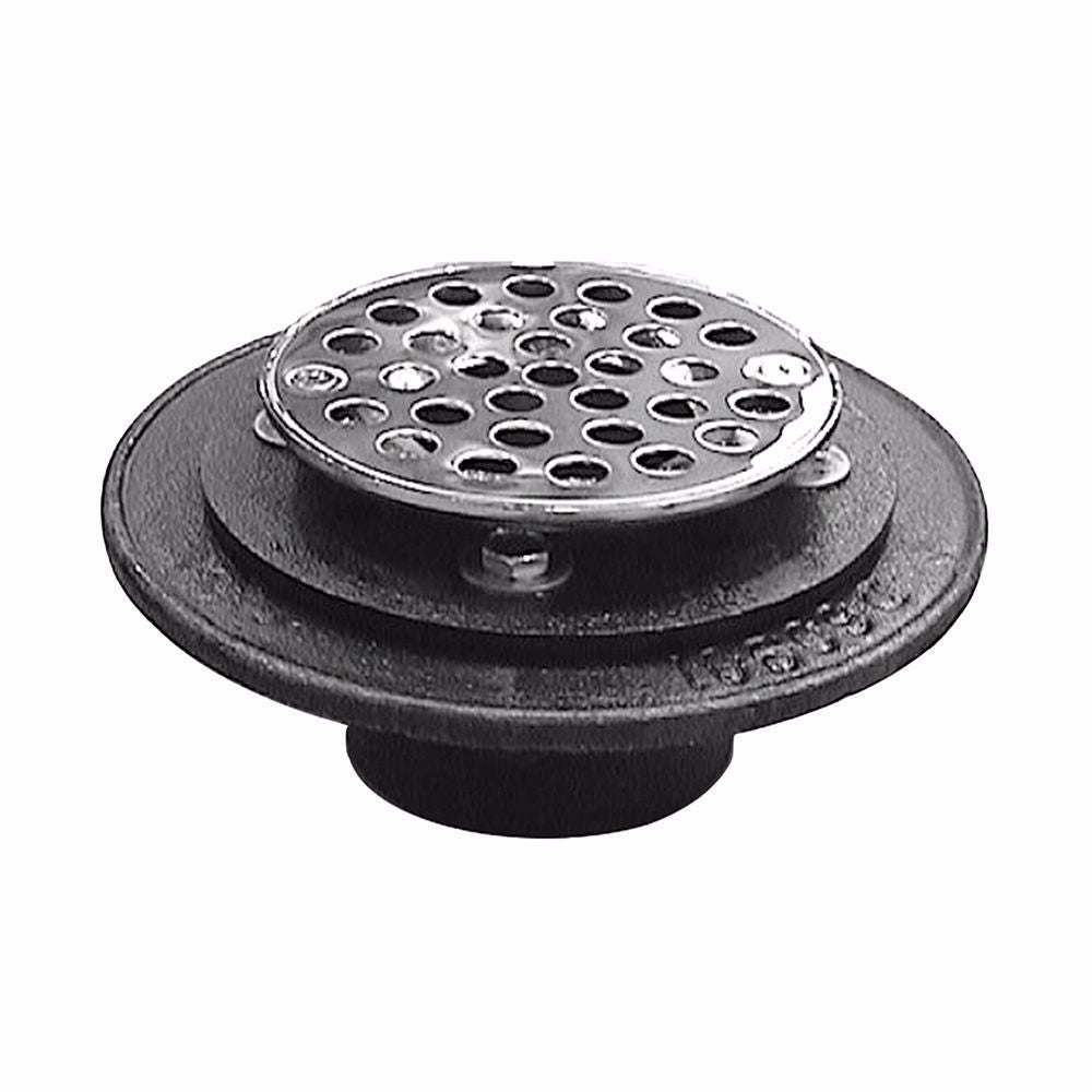 Jones Stephens D60199 2” Inside Caulk Shower Drain Push-On with Gasket and Stainless Steel Strainer