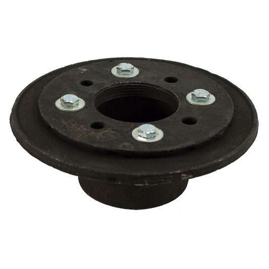 Jones Stephens D60902I 2” No Hub Cast Iron Shower Drain with Clamp Ring and Bolts