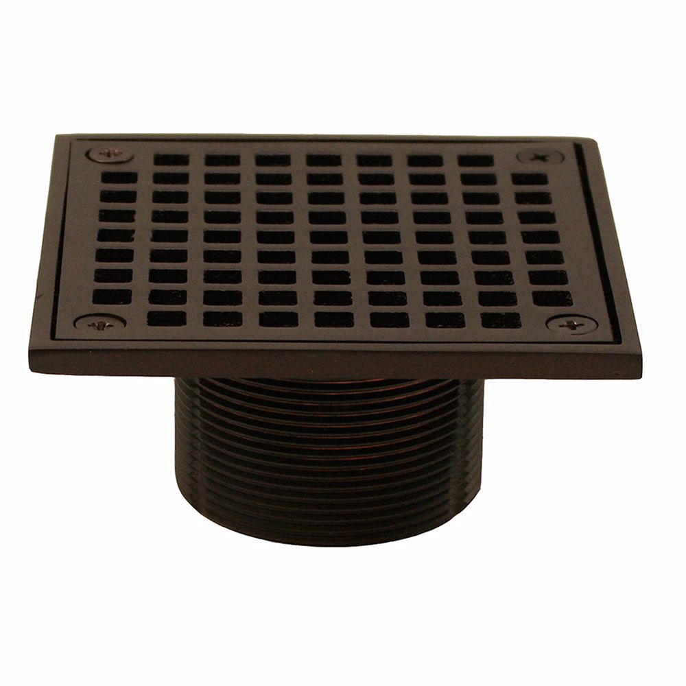Jones Stephens D6094RB Oil Rubbed Bronze 2" Brass Spud with 4" Square Strainer