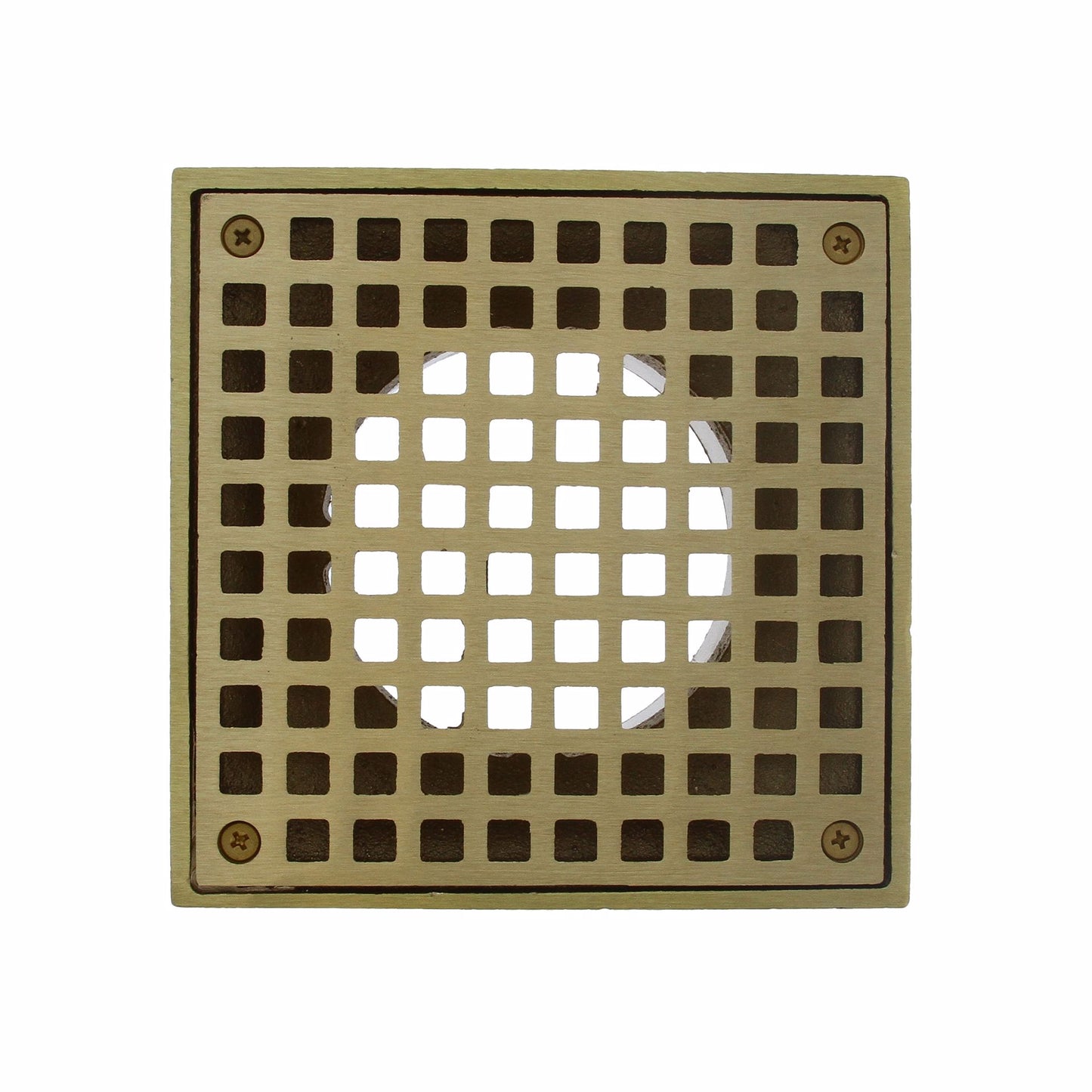 Jones Stephens D60961 3-1/2" IPS Metal Spud with 6" Polished Brass Square Strainer