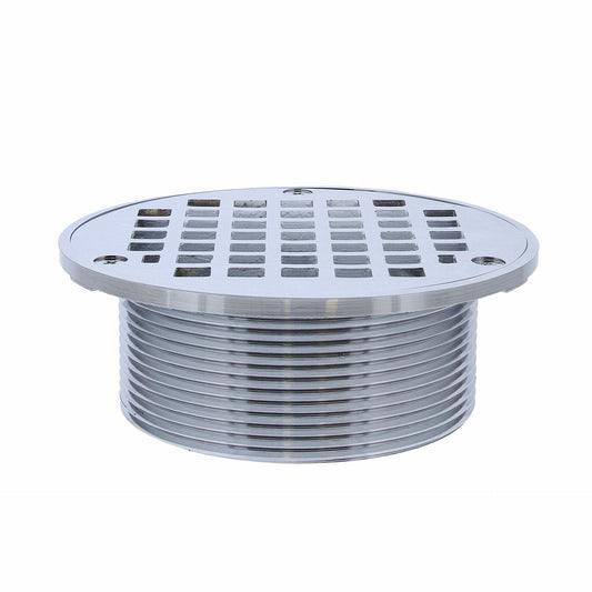 Jones Stephens D60990 3-1/2" IPS Metal Spud with 5" Chrome Plated Round Strainer