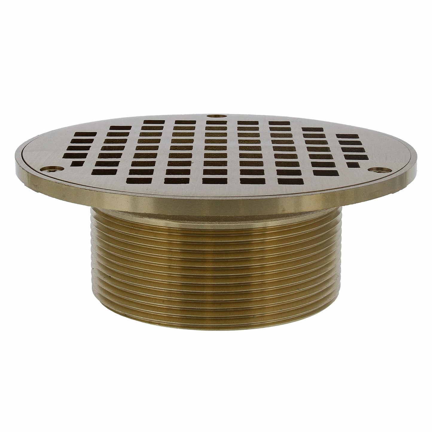 Jones Stephens D60993 3-1/2" IPS Metal Spud with 6" Polished Brass Round Strainer