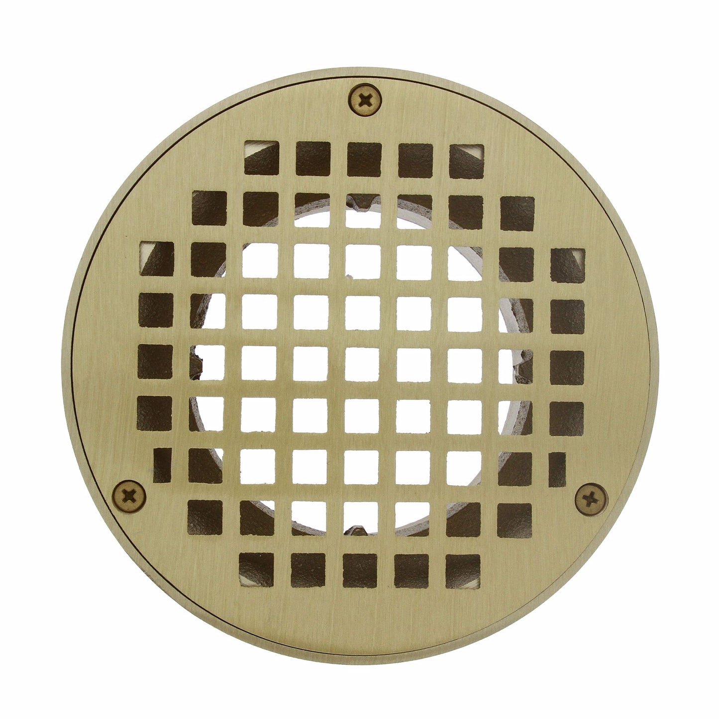 Jones Stephens D60993 3-1/2" IPS Metal Spud with 6" Polished Brass Round Strainer