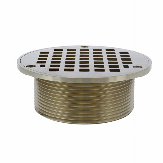 Jones Stephens D60996 3-1/2" IPS Metal Spud with 5" Nickel Bronze Round Strainer