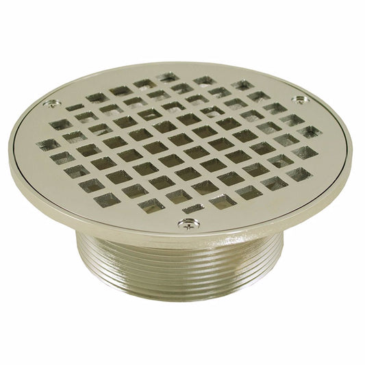 Jones Stephens D60997 3-1/2" IPS Metal Spud with 6" Nickel Bronze Round Strainer