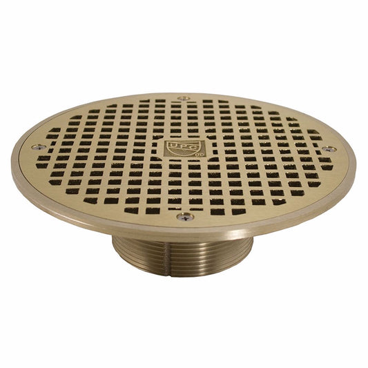 Jones Stephens D60998 3-1/2" IPS Metal Spud with 8" Nickel Bronze Round Strainer