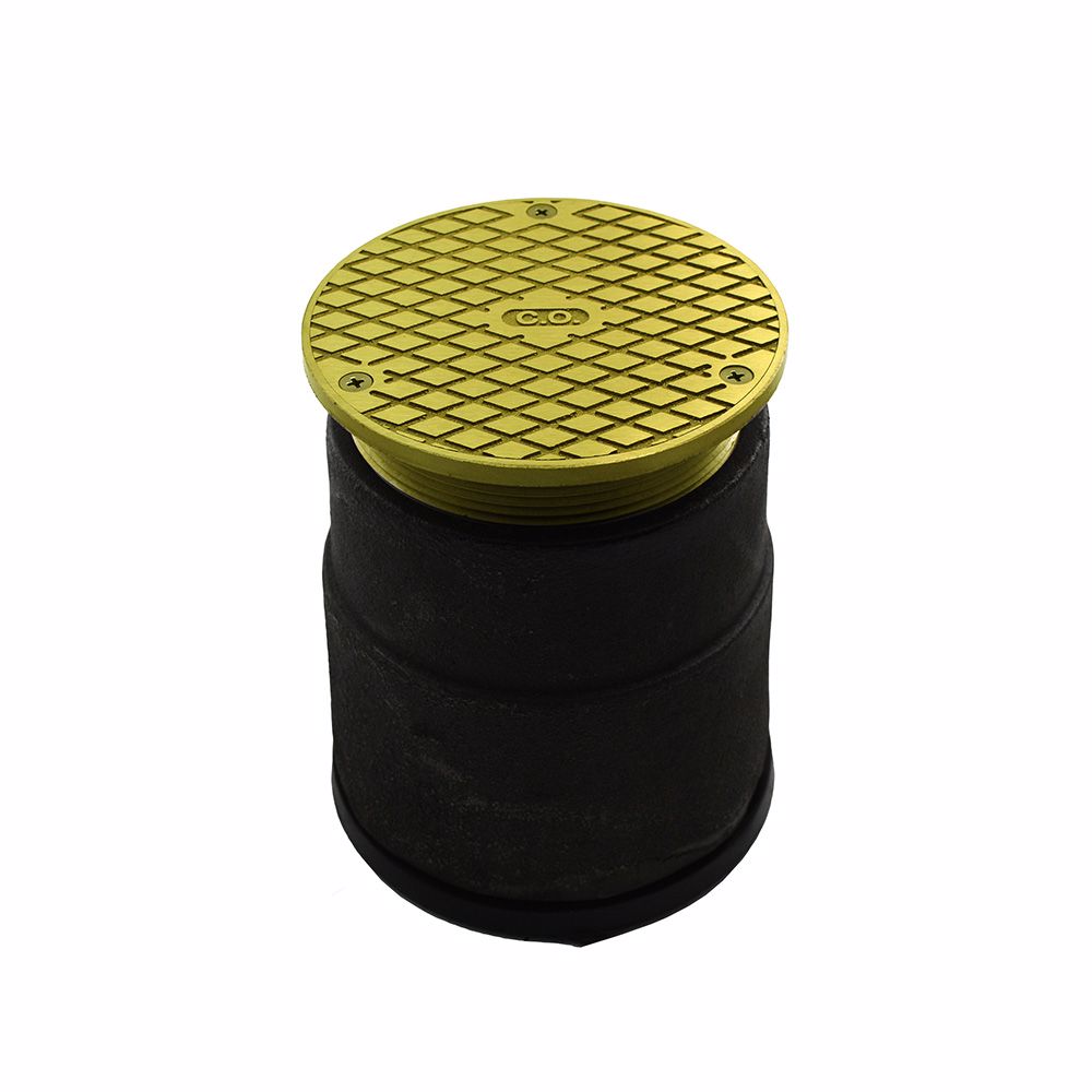 Jones Stephens D62444 4" Adjustable Cleanout 4" Spud with 4" Gasket Connection with 5" Polished Brass Cover and 4" Plug