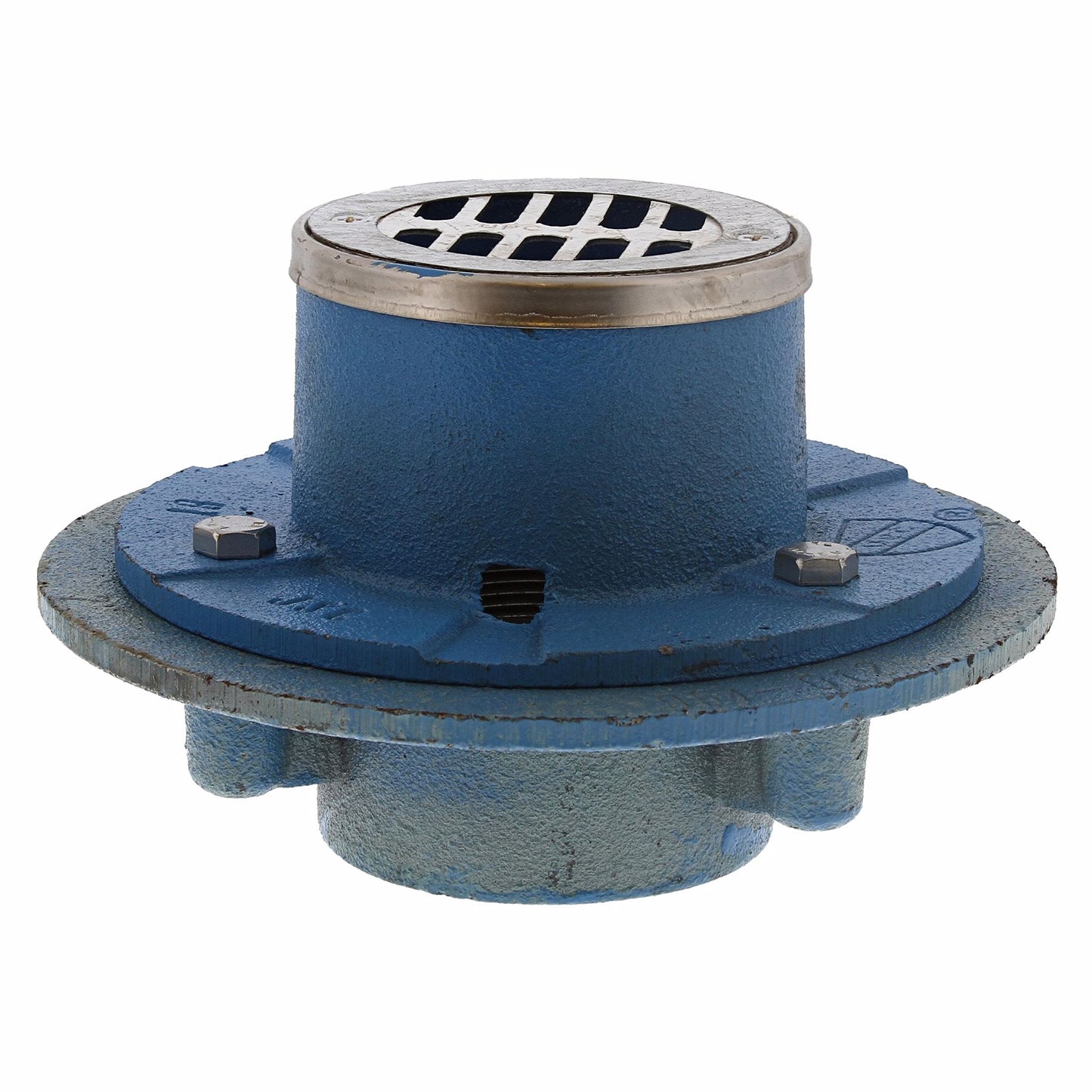 Jones Stephens D64012 2" IPS Code Blue EZ Test Shower Drain with 7" Base and 3-1/2" Stainless Steel Round Strainer