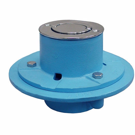 Jones Stephens D64804 2" IPS Code Blue Roman Tub Drain with 7" Base and Polished Brass Strainer