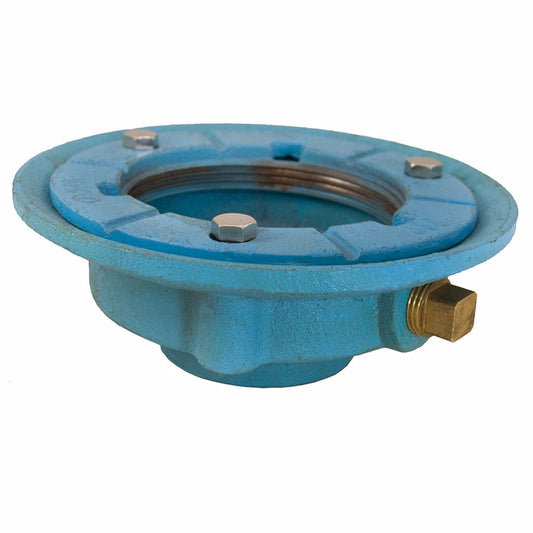 Jones Stephens D65202 2" Code Blue IPS Drain Body with 7" Pan and 3-1/2" Spud Size - 2-1/2" Height