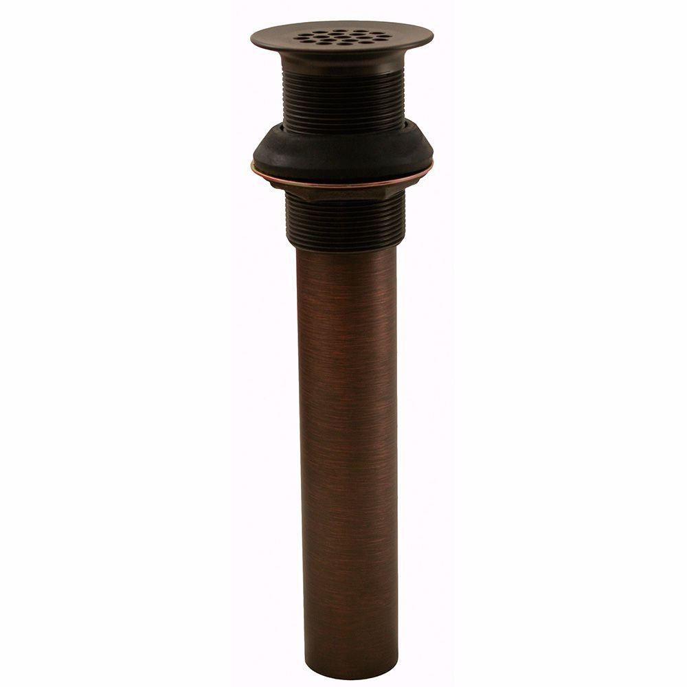 Jones Stephens D7010WB Old World Bronze Brass Grid Drain without Overflow