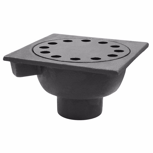 Jones Stephens D76402 6" x 6" x 2" Spigot Outlet Bell Trap with Loose Lid