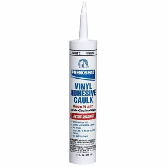 Jones Stephens DAP00005 10-oz Dap Phenoseal Adhesive Caulk, White, Carton of 12